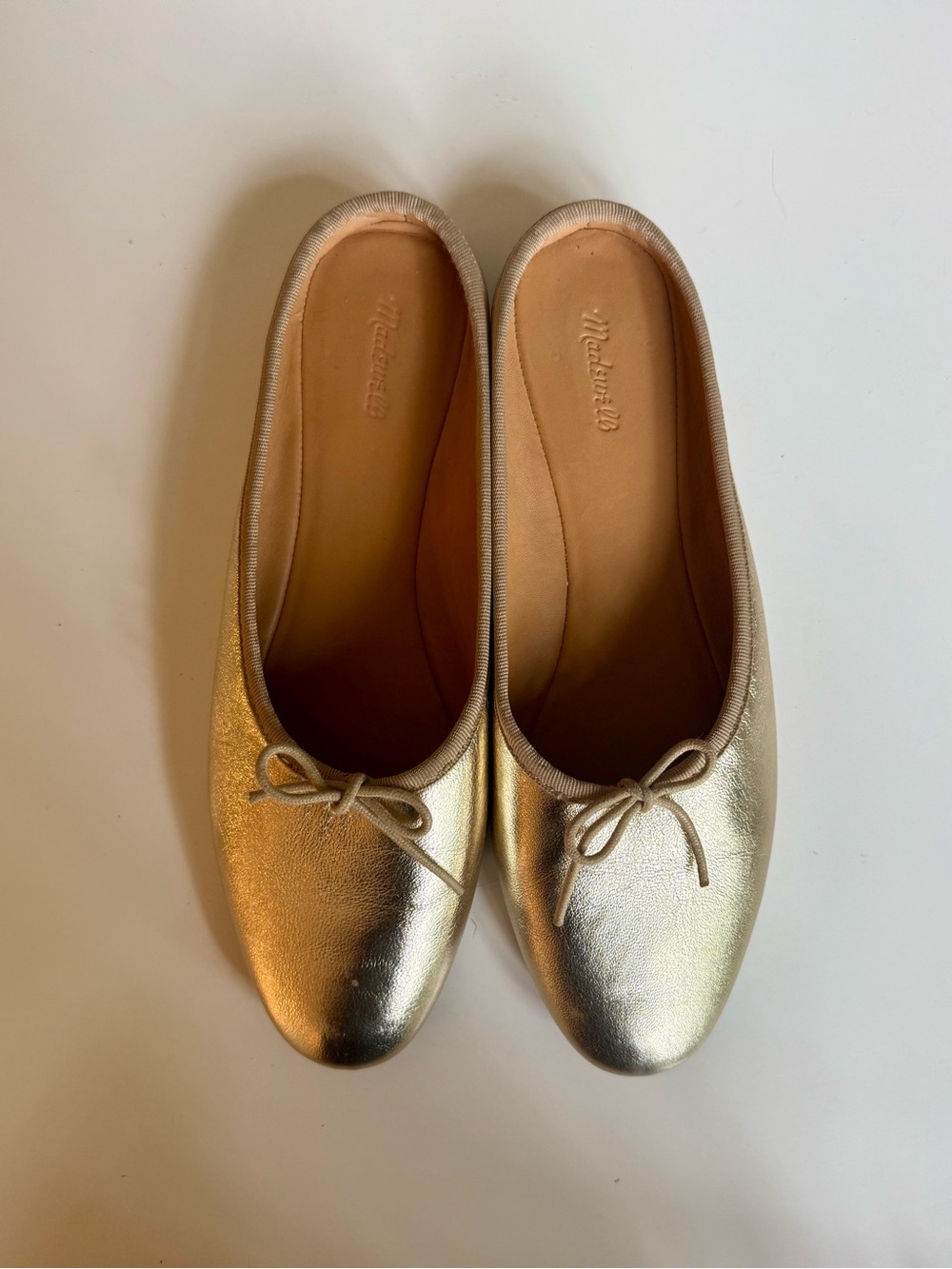Madewell Gold Slip-On Ballet Flat Mules size 9.5 - Picture 4 of 6